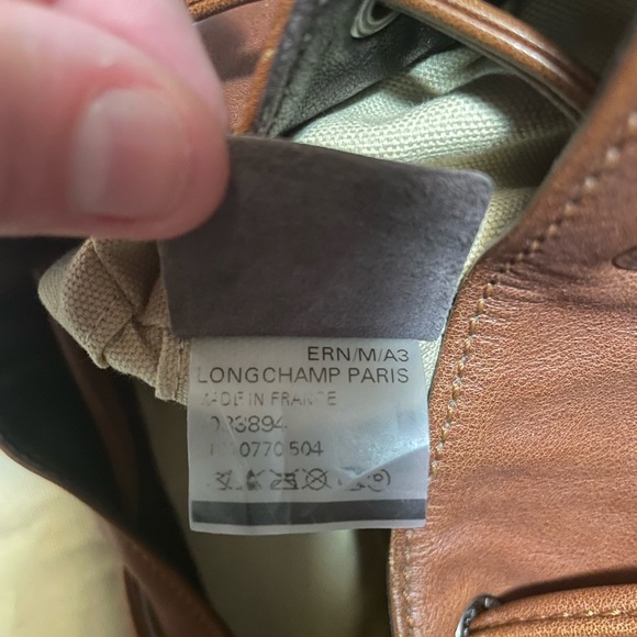 Leather bagback lonchamps - Picture 5 of 6